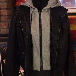 Blank NYC Foe Leather Bomber Jacket
